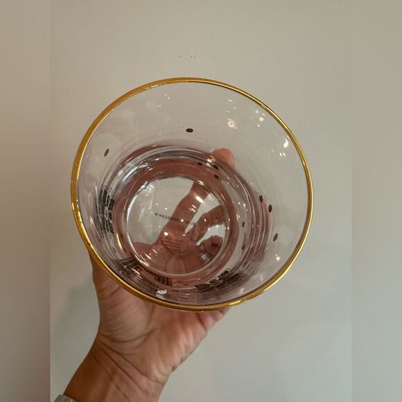 Letter E Anthropologie The Bistro Tile Monogram Old Fashioned Glass Letter E NWT - Picture 5 of 8